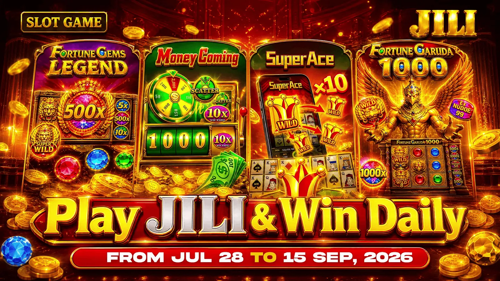 Play JILI slots and win daily on King Exchange